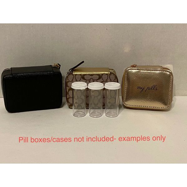 3 REPLACEMENT PILL BOTTLES FOR COACH VERA BRADLEY HENRI BENDEL PILL CASE/BOX
