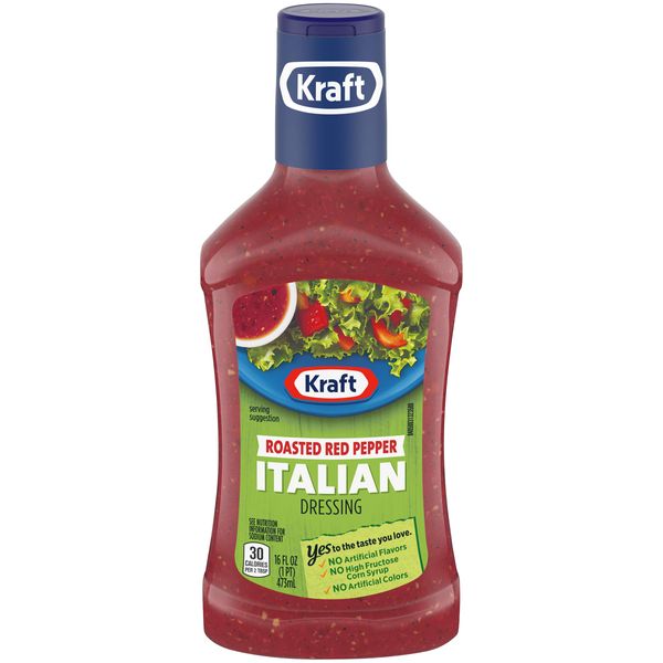 Kraft Roasted Red Pepper Italian Salad Dressing (16 fl oz Bottle)