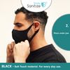 Simply Sanitize Reusable Fabric Black Face Mask, NM001