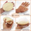 Almooni Premium Exfoliating Loofah Pad Body Scrubber, Made with Natural Egyptian Shower loofa Sponge That Gets You Clean, Not Just Spreading Soap - 2 Count(1 Pack)