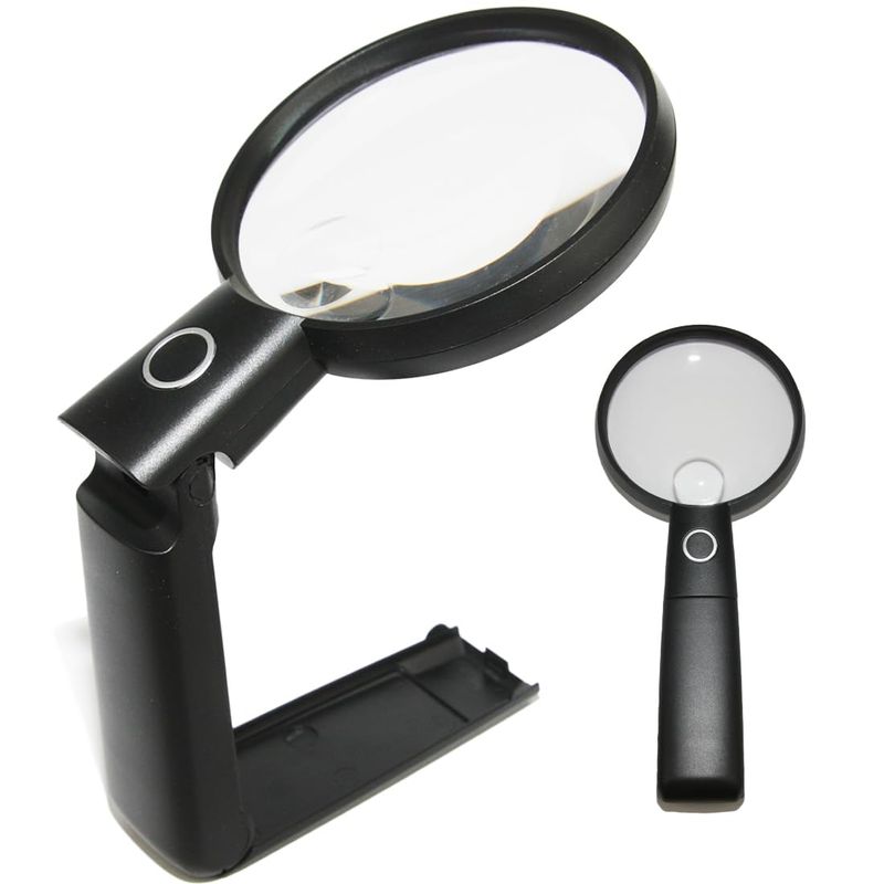 Easy Magnifier Large Stand Reading Magnifier 2.0/4.0x with Bright LED ...