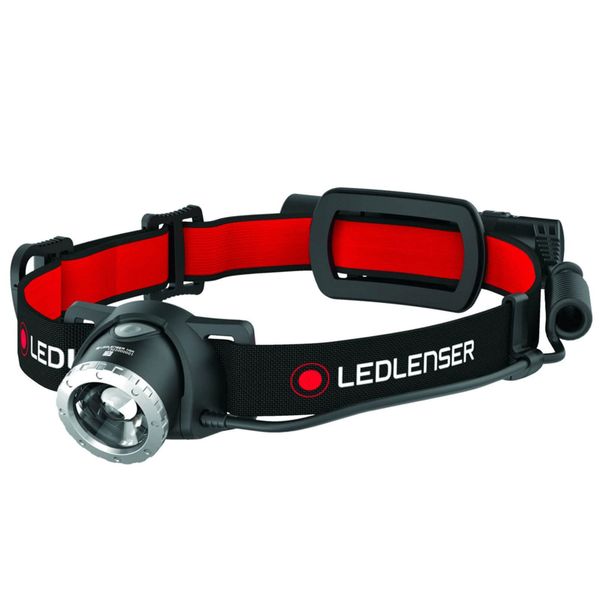 Ledlenser H8R Rechargeable Head Torch LED, 18650 Battery, 600 Lumens Super Bright Headlamp, with Read Rear Light, USB Charging, Focusable, Ideal Work Torch, Camping Equipment or Fishing Accessories