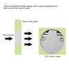 sourcing map Flush Pull Ring Handle 43.5x7mm, 2pcs Plane Drawer Door Pull, Brushed Silver Tone