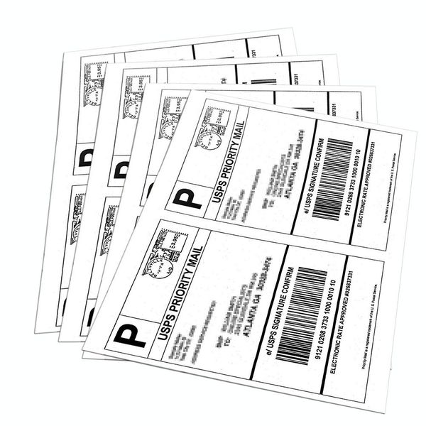 9527 Product Half Sheet Self Adhesive Shipping Labels for Laser & Inkjet Printers White Blank,2 Labels per Sheet, 200 Labels