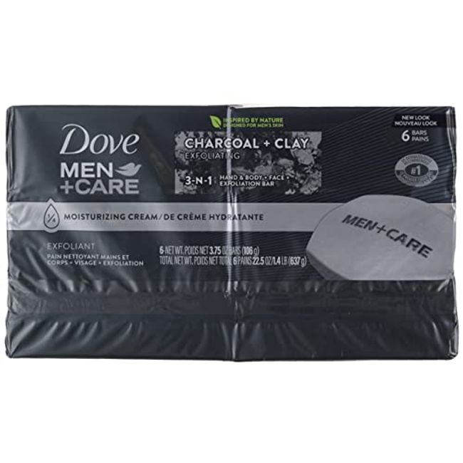 Dove Men+Care Elements Body and Face Bars Charcoal + Clay