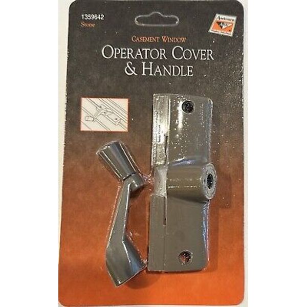 Andersen Casement Window Operator Cover & Handle with Screws, Stone, Free Ship