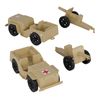 TimMee Combat Patrol Willys & Artillery - Tan 4pc Playset USA Made