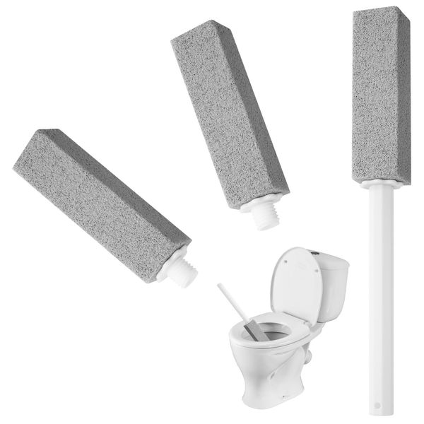 HOTUT Pumice Cleaning Stone with Handle, 4PCS Toilet Cleaner, Toilet Bowl Cleaner, Sink, Swimming Pool, Kitchen