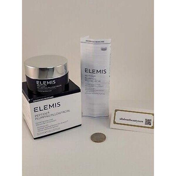 ELEMIS Peptide4 Plumping Pillow Facial Sleep Mask 1.6 fl oz Full Size BNIB