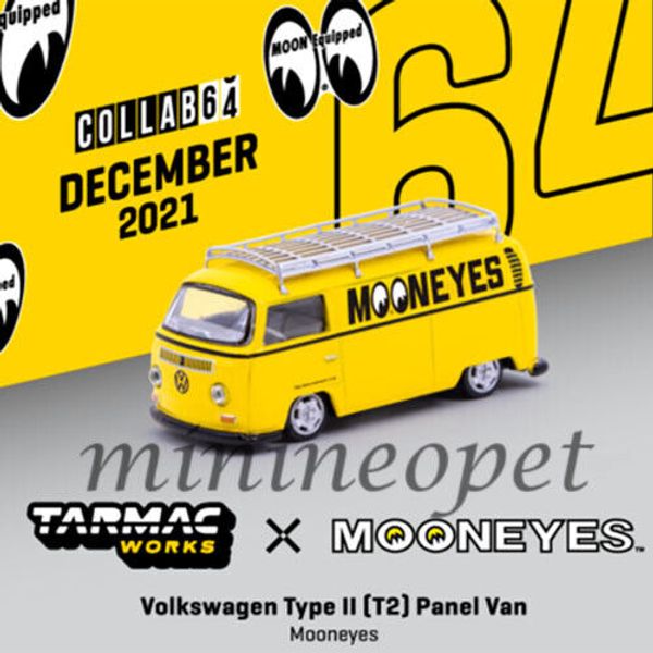 TARMAC WORKS x SCHUCO T64S-010-ME1 VOLKSWAGEN TYPE II T2 PANEL VAN 1/64 MOONEYES