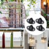 Eyeplate Pad Eye Stainless Steel Ceiling Hook Hook Wall Hook Ceiling Hook Pad Eye Rectangular Eye Plate Hardware Black 4pcs