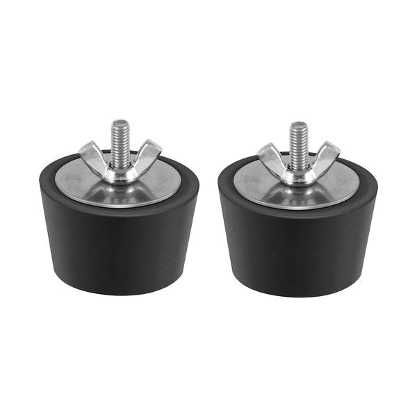 Gtwinsone Pack of 2 winter pool plugs, 1.25 - 1.5 inches / 32 - 38 mm pool inlet nozzle, rubber plug with stainless steel wing nut, against frost damage to swimming pools, drain pipes