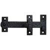 7 1/2" Decorative Cast Iron Drop Latch Gate Door Black Finish