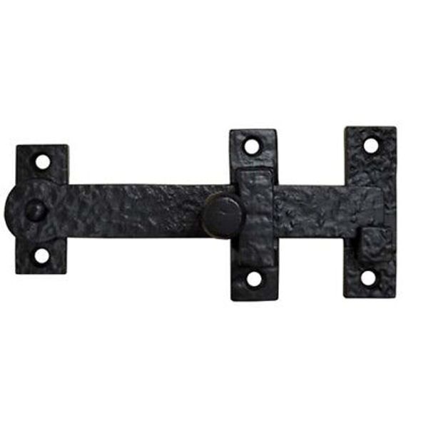 7 1/2" Decorative Cast Iron Drop Latch Gate Door Black Finish