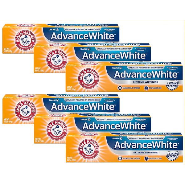 Arm & Hammer Advance White Extreme Whitening Toothpaste - 6 Oz (Pack of 6)