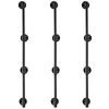 4 Tier Industrial Pipe Shelf 3PCS 11.8"w Floating Shelf Bracket Wall Mounted