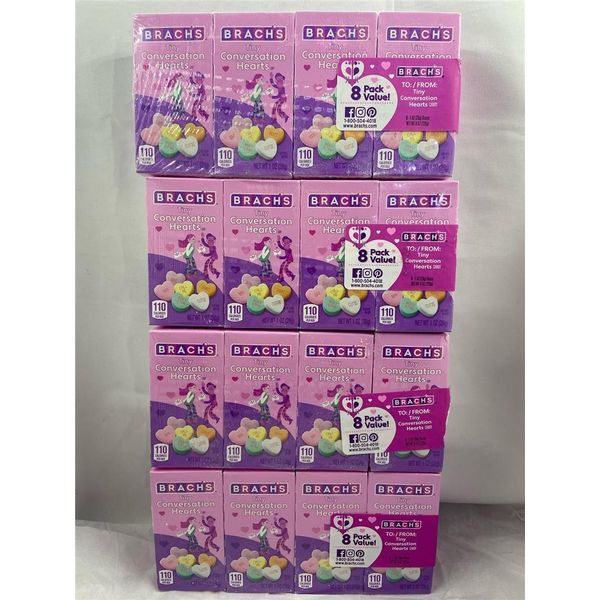 32 Boxes Brach's TINY CONVERSATION HEARTS Candy 1oz Each  BB March 2026