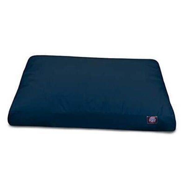 Solid Rectangle Pet Bed Small Navy Blue