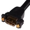 kenable HDMI 1.4 Panel Mount Socket Stub High Speed with Ethernet Gold 1m [1 metres]