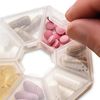 MEDca Weekly Pill Organizer Clear 7-Sided Pill Reminder, Round Shaped