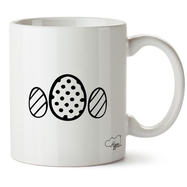 Hippowarehouse Easter Egg Pocket Badge Printed Mug Cup Ceramic 10oz