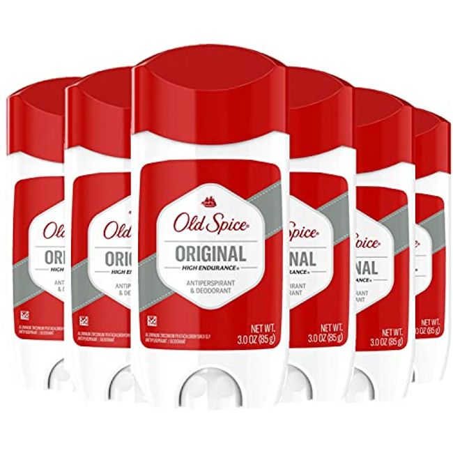 Old Spice Antiperspirant and Deodorant, High Endurance, Original, 3 Ounce (Pack of 6)