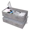 2 Pack Foldable Underbed Clothes Storage Containers Large Organizer Box w/Handle