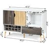 Mid-Century Kitchen Buffet Cabinet Sideboard Storage w/Adjustable Shelf & Drawer