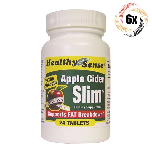 6x Bottles Healthy Sense Apple Cider Slim Dietary Tablets | 24 Per Bottle