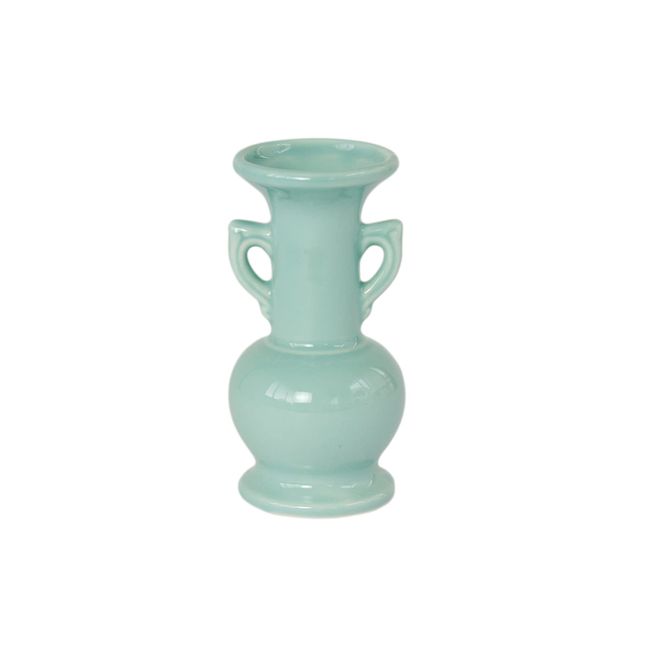 Yamako Buddhist Altar Vase, Celadon (Plain), Made in Japan, Modern Buddhist Altar, Modern Buddhist Altar, Artificial Flowers, Celadon