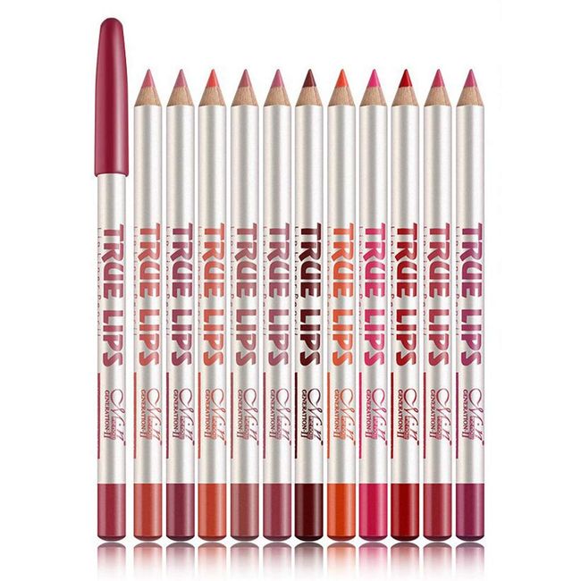 12 Colours Lip Liner Set Waterproof Lipstick Lip Liner Pencil Long Lasting Lipliner Pencil Set