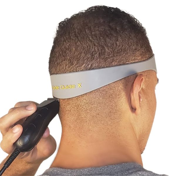Fade Guide X and Neckline Shaving Template | Curved Silicone Band | Great for Creating Fade Guidelines and for DIY Haircuts | Fade Guide for Hair Clippers