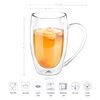 Wilmax WL-888741/A Doppelwandiger Becher, 400mL Kapazität, Einheitsgröße