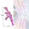 Title: Punk Style Pink Gun Nail Charms 10PCS - 3D Metal Decoration with Crystal Rhinestones for Acrylic Nails