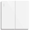 ZFQ Big Rocker Button Switch White Wall Panel Electrical Double Light Switch, 2 Gang 2 Way, 10A 250V