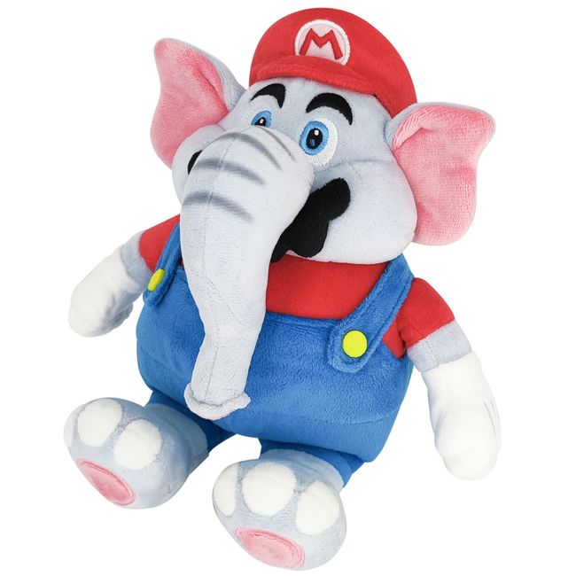 Sangei Boeki Super Mario Bros Wonder Elephant Mario (S) W5.9 x D5.5 x 10.2 inches (15 x 14 x 26 cm) Plush Toy SMW01