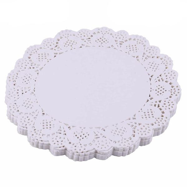 ZOOYOO 100PCS White Lace Paper Doilies 12 inch Round Paper Doilies Disposable Paper Placemats for Cakes, Desserts, Tableware Food Decoration