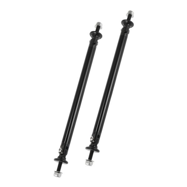Partuto 2pcs 150mm 5.91" Adjustable Car Bumper Splitter Support Rod Black Replacement