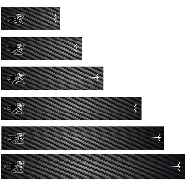 White Water Archery Non-Laminated Reaper Carbon Fiber Arrow Wraps 15 Pc Choose Length Width (4, 1)