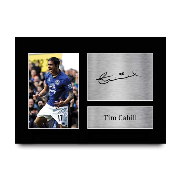 HWC Trading A4 Tim Cahill Everton Gifts Printed Signed Autograph Picture for Fans and Supporters - A4