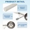 sourcing map 3 Pcs Cookie Scoops, Ice Cream Scoop with Trigger for Baking Cookie Dough Rice Pudding Kitchen Gadget, Beige