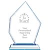 Custom 1st Place Award, Peak Blue Base Personalized Crystal Trophy