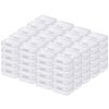 LJY 100 Pieces Rectangular Empty Mini Clear Plastic Organizer Storage Box Containers with Hinged Lids (55 x 40 x 20 mm, Transparent)