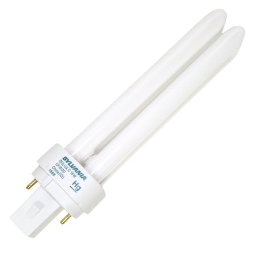SYLVANIA 20676 - CF18DD/827/ECO - 18 Watt CFL Light Bulb - Compact Fluorescent - 2 Pin G24d-2 Base - 2700K -