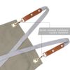 Mignongirl Crossback Apron with Pockets x2,Split Apron with Adjustable Straps,M-XXL (Beige)