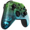 eXtremeRate Replacement Faceplate for Xbox Series X & S Controller - Personalize Your Control - Gradient Translucent Green Blue Custom Front Housing Shell for Xbox Controller [Controller NOT Included]