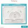 APSARA Mathematical Instrument Set - Pack Of Protractor, Set Squares And Ruler