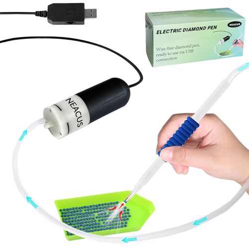Electric Diamond Art Painting Pen, Adjustable Power, The Vacuum Diamond Art Pen Makes Almost No Sound During Operation, and The Ergonomic Design is Comfortable to Hold. (Black)