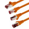 1aTTack.de - 5x 0.5m CAT6 patch cable S/FTP PIMF shielding CAT.6 RJ45 network cable Ethernet cable DSL LAN router switch modem patch panel - orange - 5 pieces