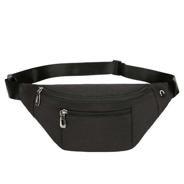 Fanny Pack for Men & Women, Fashion Waterproof Waist Packs with Adjustable Belt, Casual Bag Bum Bags for Travel Sports Running. （02-Black）